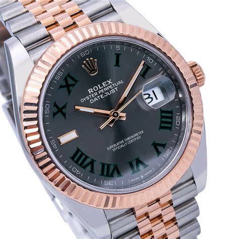 rolex datejust 41 rose gold jubilee slate face|rolex datejust 41 stainless steel.